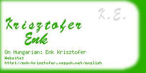 krisztofer enk business card